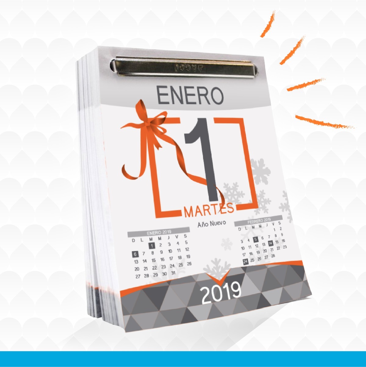 Calendario exfoliador 2019: Impresión fácil y en casa Calendario exfoliador 2019: Impresión fácil y en casa