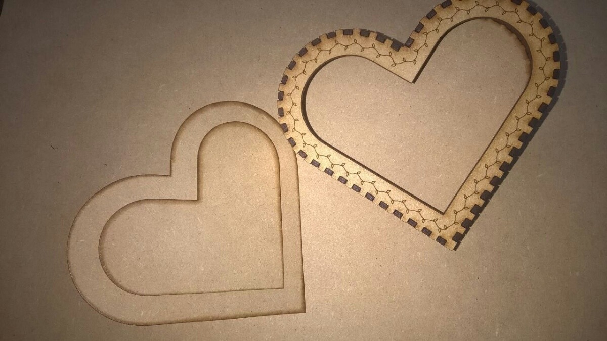 7cm Corazones X 20-Corte Láser Mdf De Madera Forma