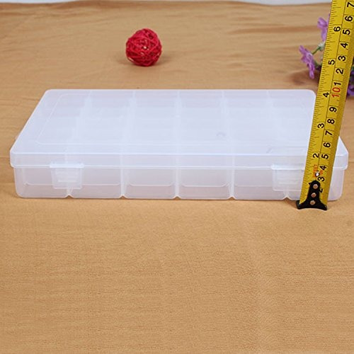 Mayyou Almacenamiento de pl/ástico Caja peque/ña Clear no divisi/ón Craft joyer/ía contenedor de Herramientas
