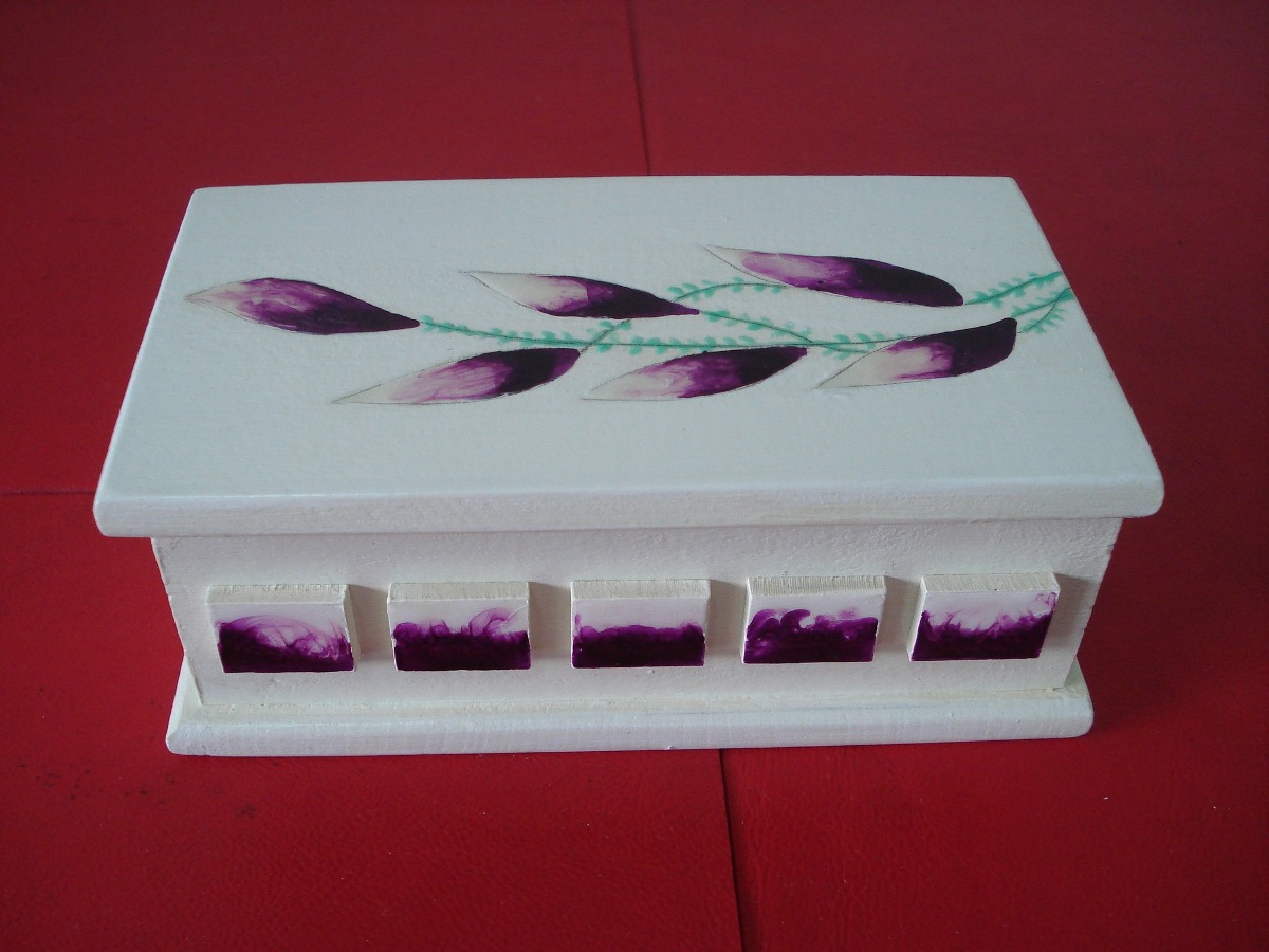 Caja De Madera Decorada Antigua Caja De Madera Decorada Antigua