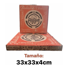 Caja Pizza Carton Corrugado Cuadrada Mediana 33x33x4 50 Unid