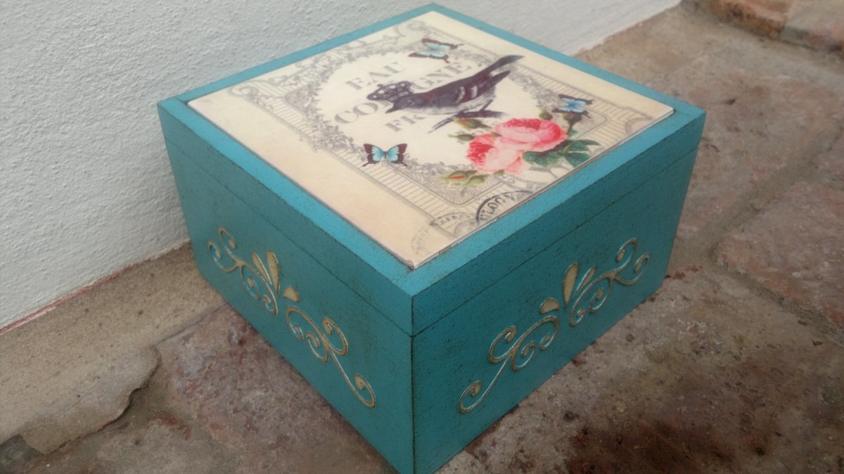 Cajas De Te 9 % (decoupage, Falso Cuero, Craquelado, Etc)