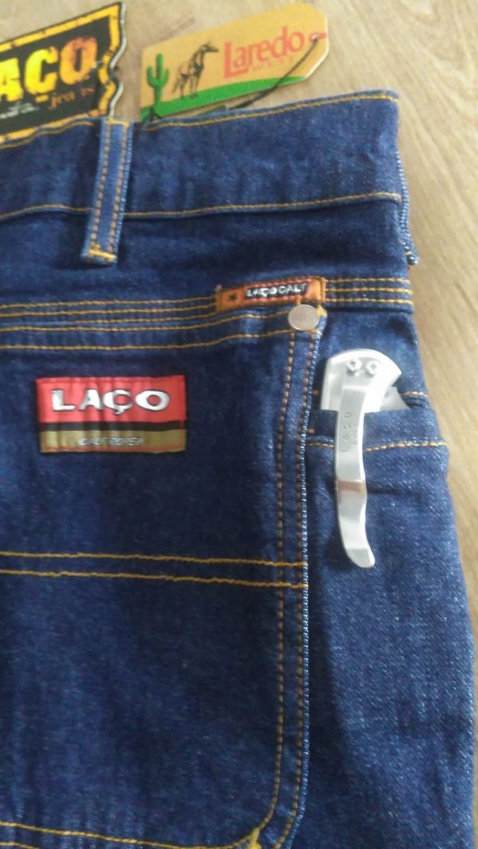 calça laço jeans masculina