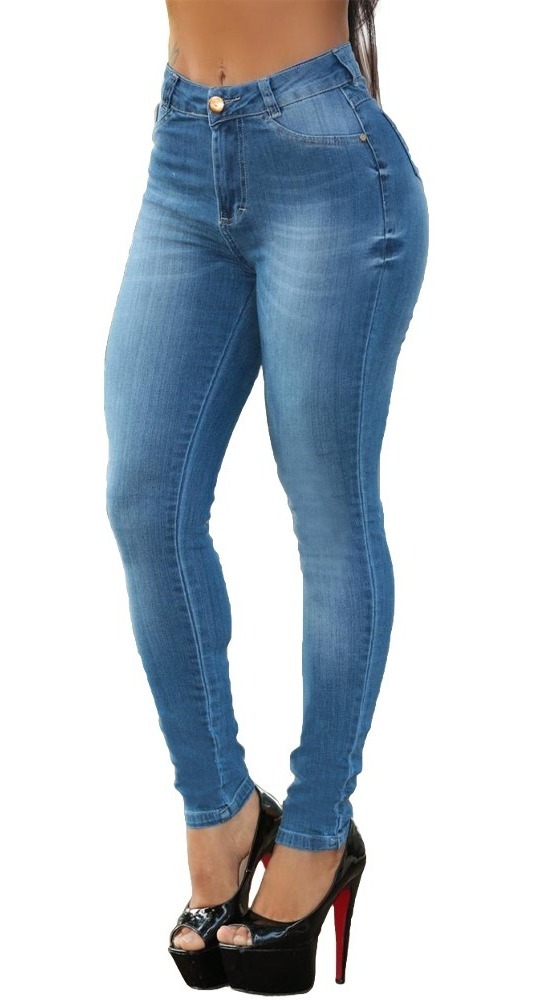 calça feminina jeans cintura alta