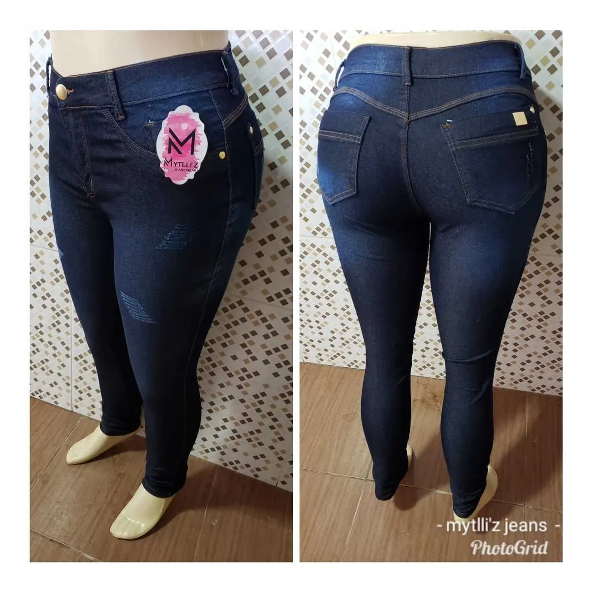 calca jeans desfiada na cintura