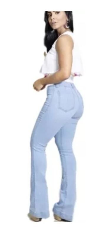 calça de boca de sino jeans