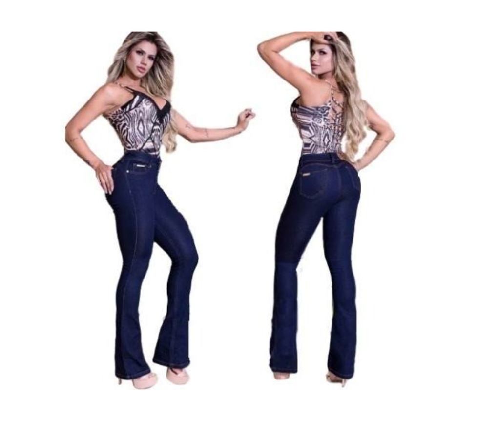 calça flare jeans cintura alta mercado livre