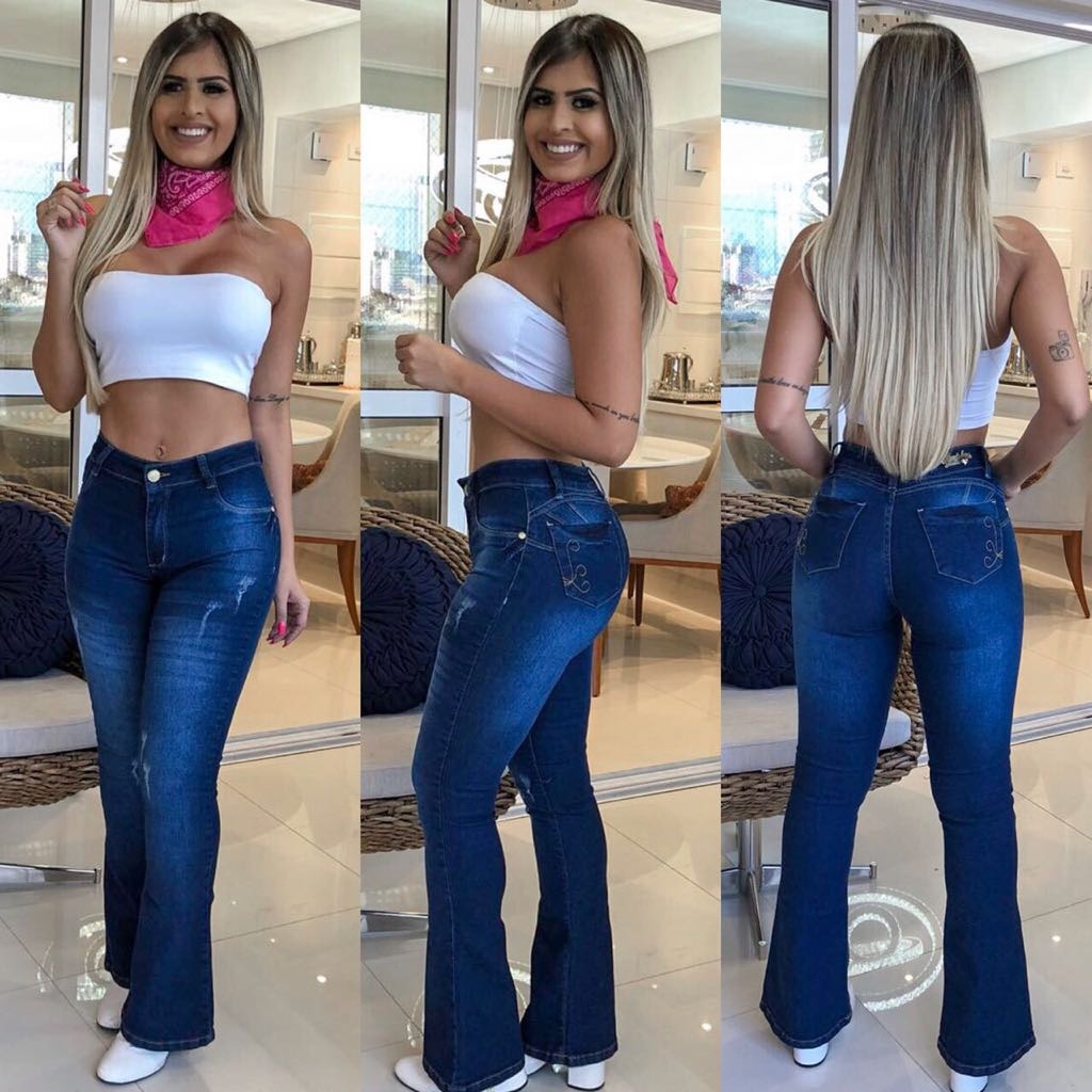 calça jeans feminina boca larga