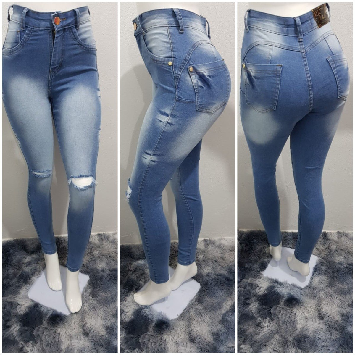 calças jeans cintura alta 2018