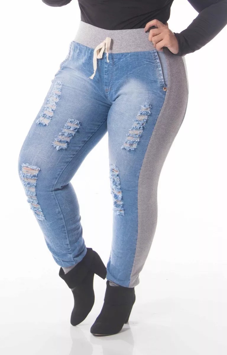 calça moletom feminina jeans