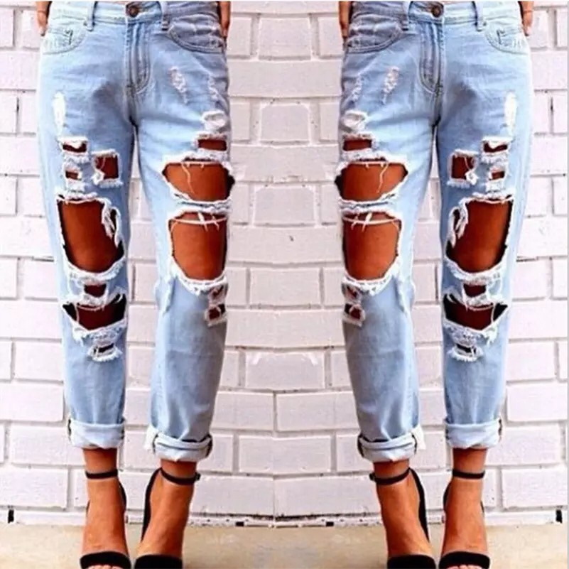 Calça Jeans Rasgado R 169 00 Em Mercado Livre Calça Jeans Rasgado Carregando Zoom