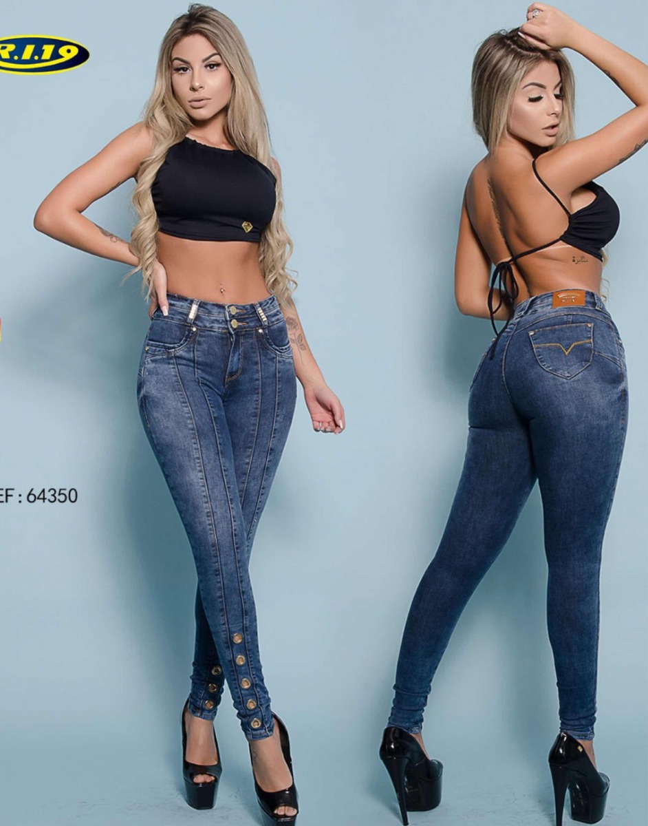 calça jeans ri19 cintura alta