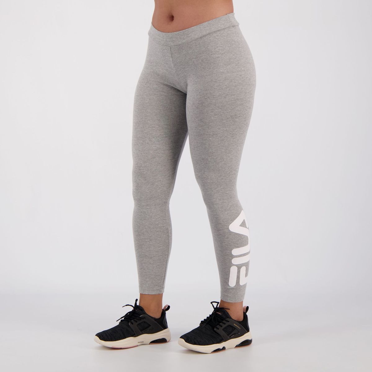 Calça Legging Fila Letter Feminina Cinza Mescla - R$ 84,90 em Mercado Livre