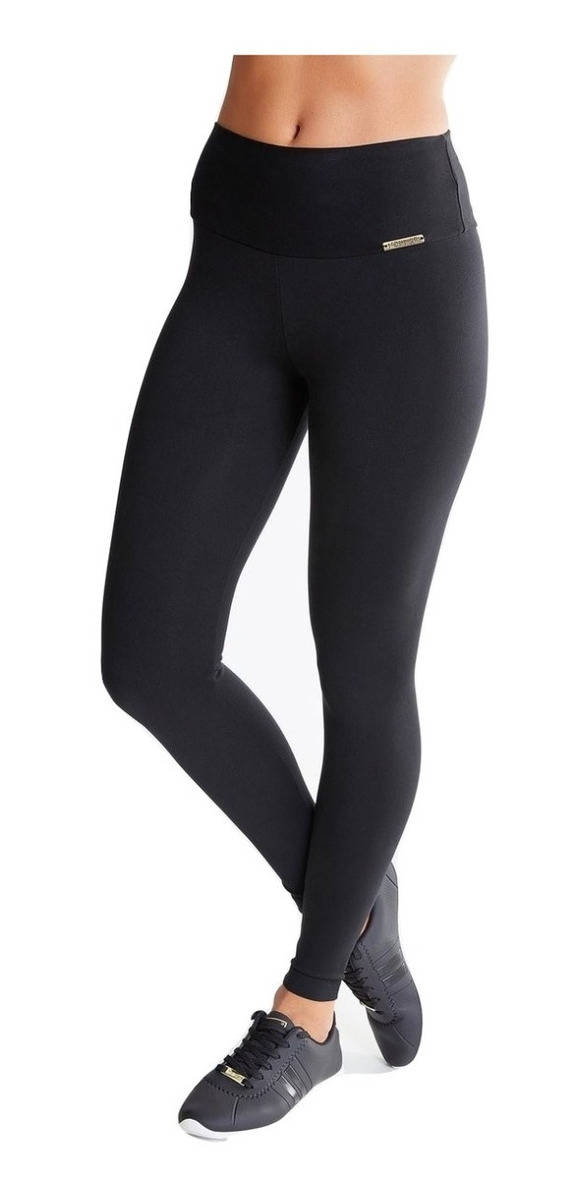 legging preta grossa cintura alta