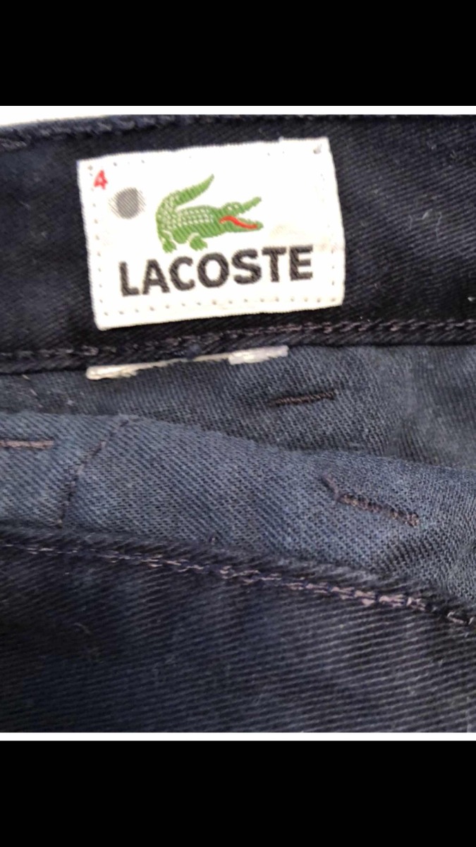 calça lacoste sarja