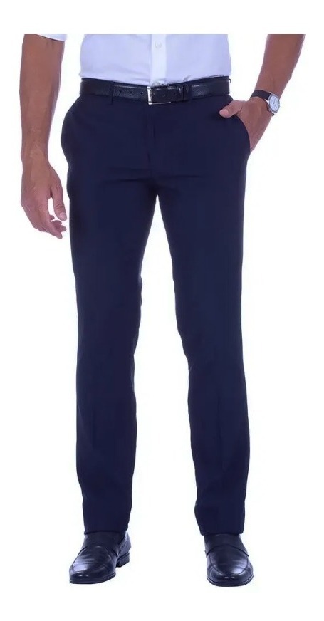 calça azul marinho masculina social