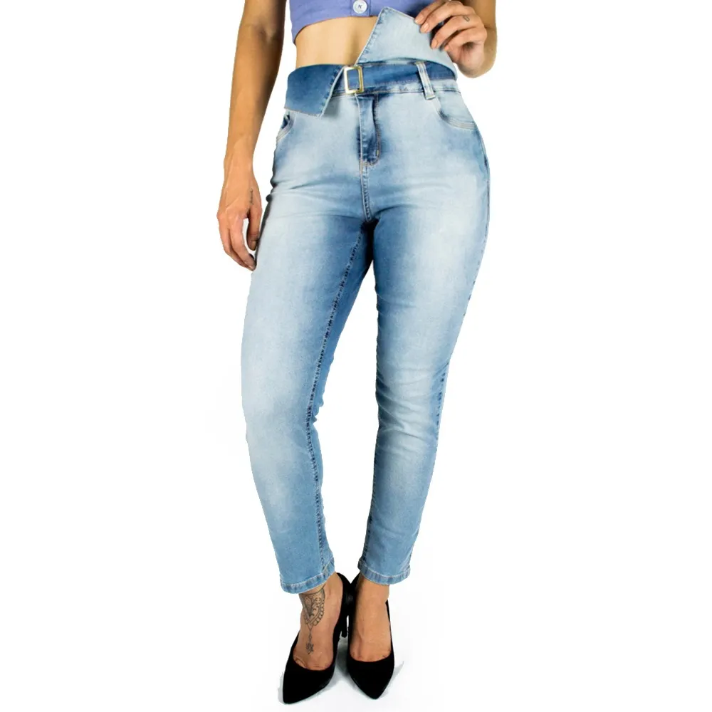 calça jeans clochard cintura alta