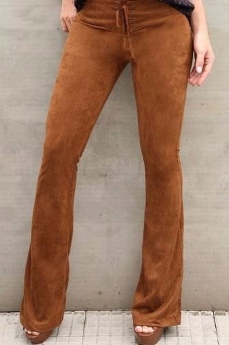 calça suede feminina