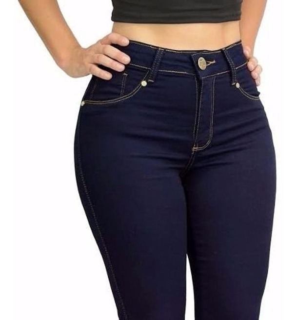 calça jeans preta feminina cintura alta mercado livre