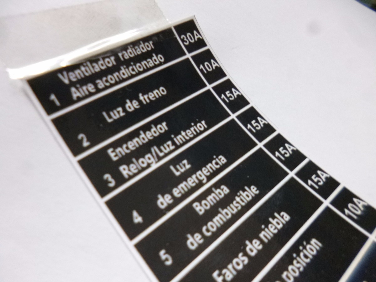Diagrama De Fusibles De Golf A2 En Español Calcomania Posicion Fusibles Vw Golf Gti A2 1987-1992 - $ 49.00 en