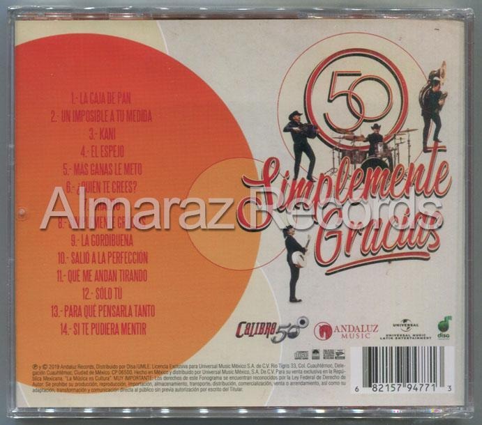 calibre 50 simplemente gracias acordes calibre 50 simplemente gracias acordes