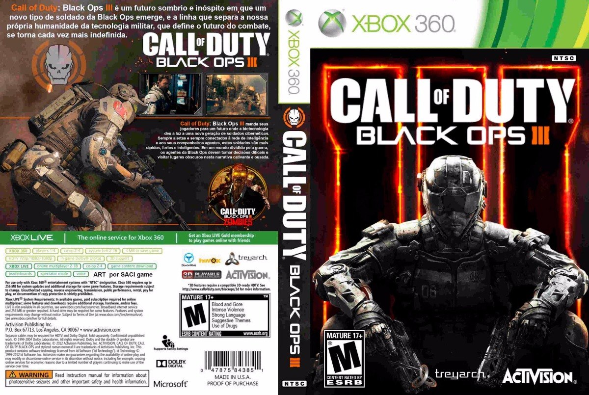 Call Of Duty-black Ops Iii- Xbox 360 Desbl Lt3.0mídia 