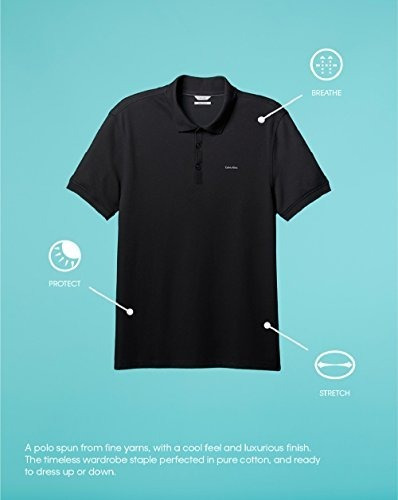 calvin klein men's liquid touch cotton polo shirt