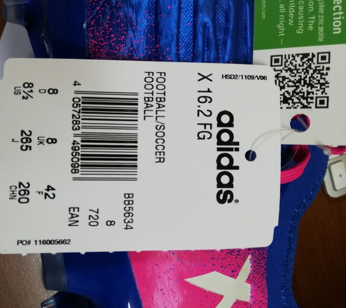 Calzado Fútbol Hombre adidas X16.2 Fg Us 8 1/2 , Cl 40 1/2