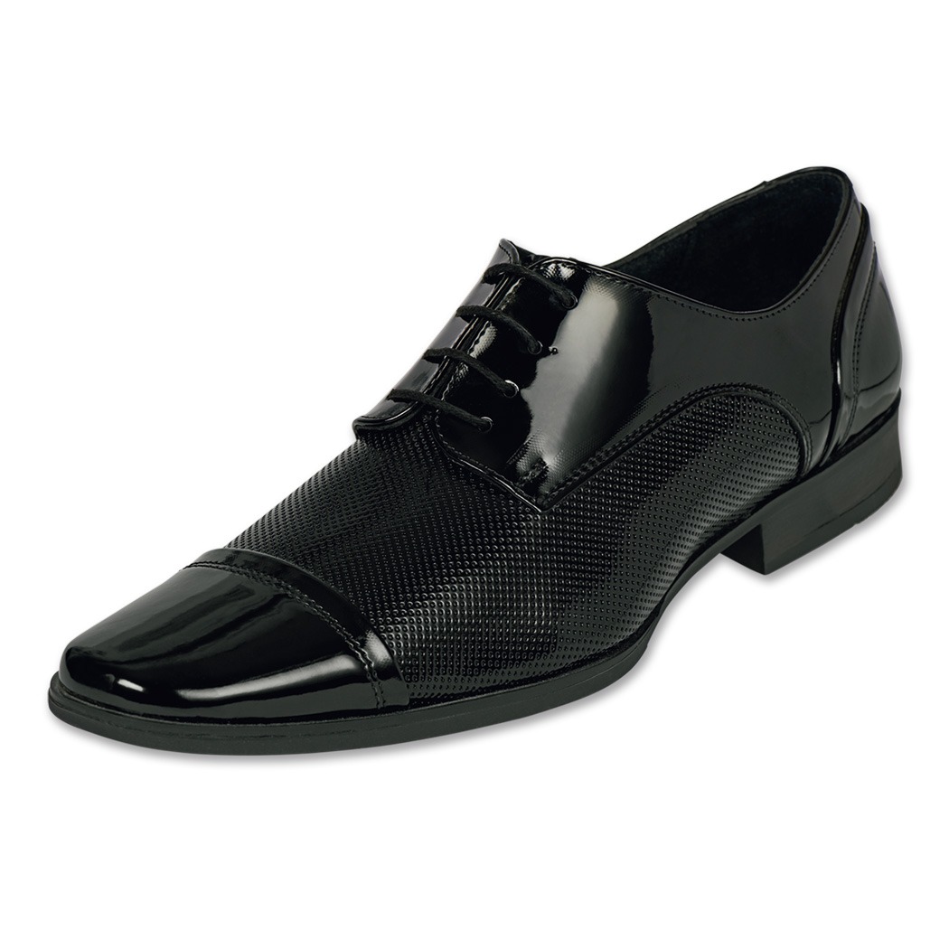 Calzado Hombre Caballero Zapato De Vestir Charol Negro Comod - $ 529.00