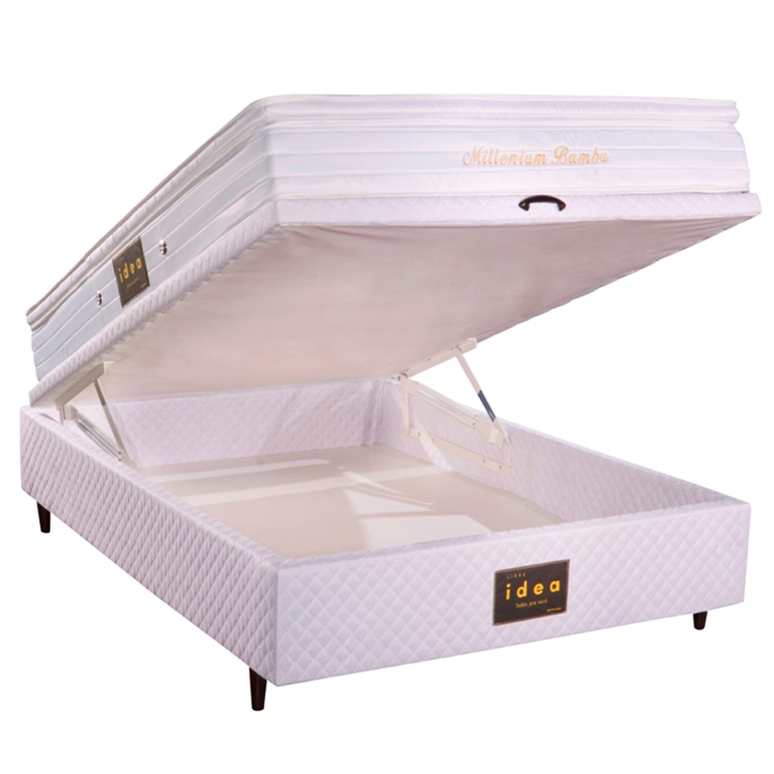 Cama Box Baú Casal Herval + Colch u00e3o Millenium Bambu Mola Bau De Cama Casal ~ Cama Box Baú Casal Herval + Colch u00e3o Millenium Bambu Mola