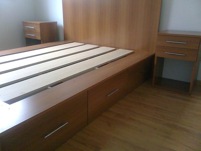 Cama matrimonial dos plazas con 4 cajones y respaldo 8.050,00 ... Diseño de respaldos para camas matrimoniales