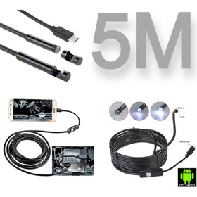 Camera Inspeção Sonda Endoscópica Android 5m + Adap. Tipo C