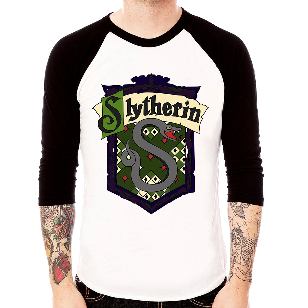 camisa blusa raglan 3 4 harry potter sonserina r 39 99 em mercado