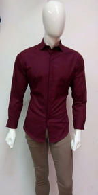camisa vino hombre