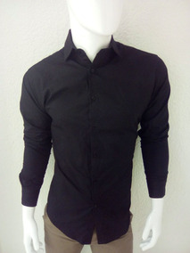 camisas de vestir negras para hombres
