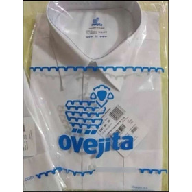 Camisa Escolar Ovejita Hrd Blanco Y Azul