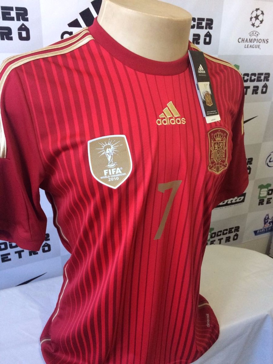 Camisa Espanha Copa Do Mundo 2014 Numero 7 À P/ Entrega ...