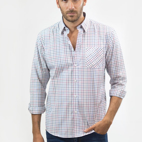 Camisa Hombre Ml Cuadros Splendor Red navy Oxford Polo Club Camisa Hombre Ml Cuadros Splendor Red navy Oxford Polo Club