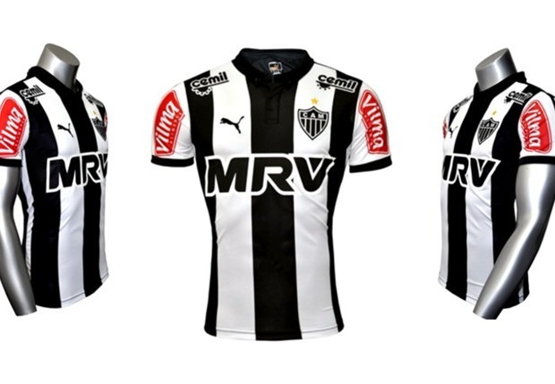 Camisa Original Atletico Mg Galo 2015 Preto E Branco - R ...