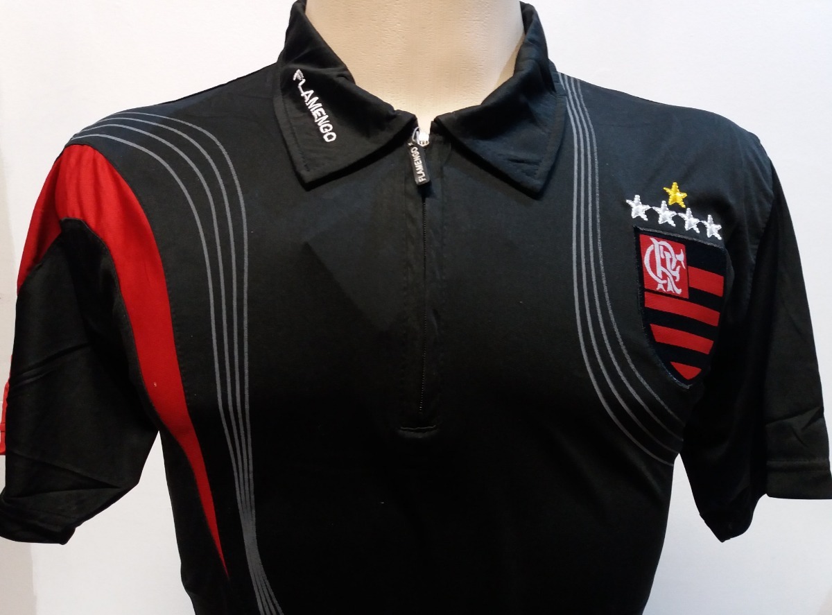 camisa polo flamengo branca