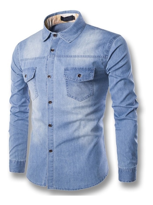 camisa jeans slim