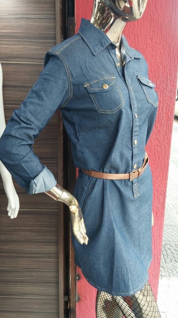 vestido jeans camisa