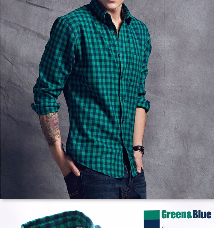 camisa xadrez masculina verde e preta