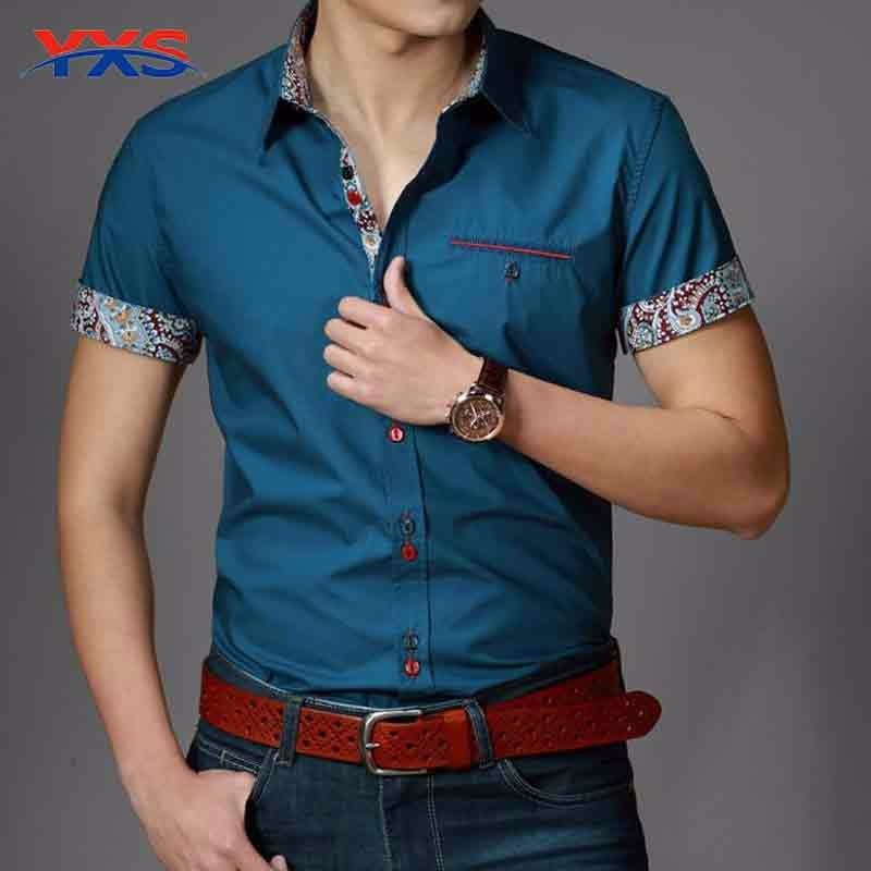 2016 nueva primavera algodón Camisas para hombre de alta