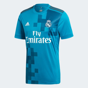 Camiseta Adidas Real Madrid 3rd 20172018 Mens Futbol - camisa adidas azul e preta com mochila roblox