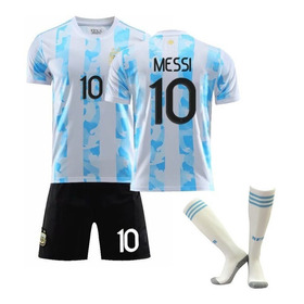 Camiseta Argentina Número 10, Uniforme De Messi Para Adultos