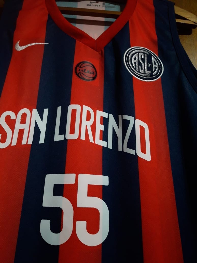 camiseta de basquet san lorenzo