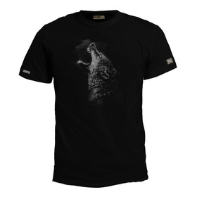Camiseta Lobo Canino Fuego Art Animales Hombre Inp Bto
