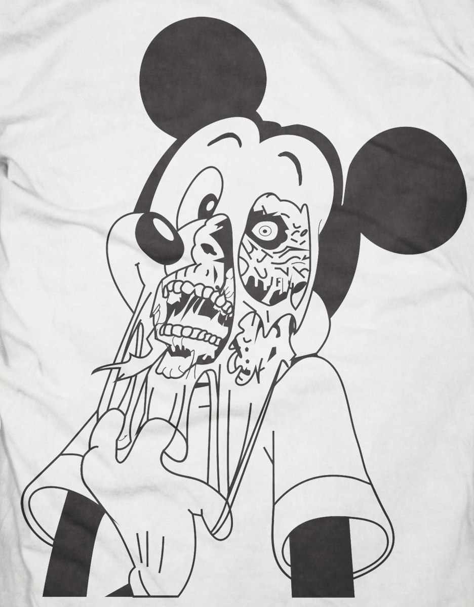 camiseta mickey zumbi desenhos televisão r 42 83 em mercado livre