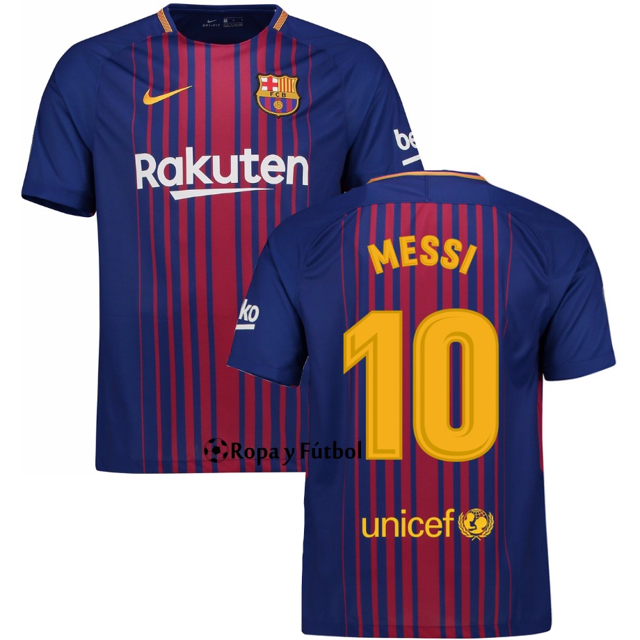 Camiseta Nike Fc Barcelona 2017/18 - Messi 10 - Stadiu…